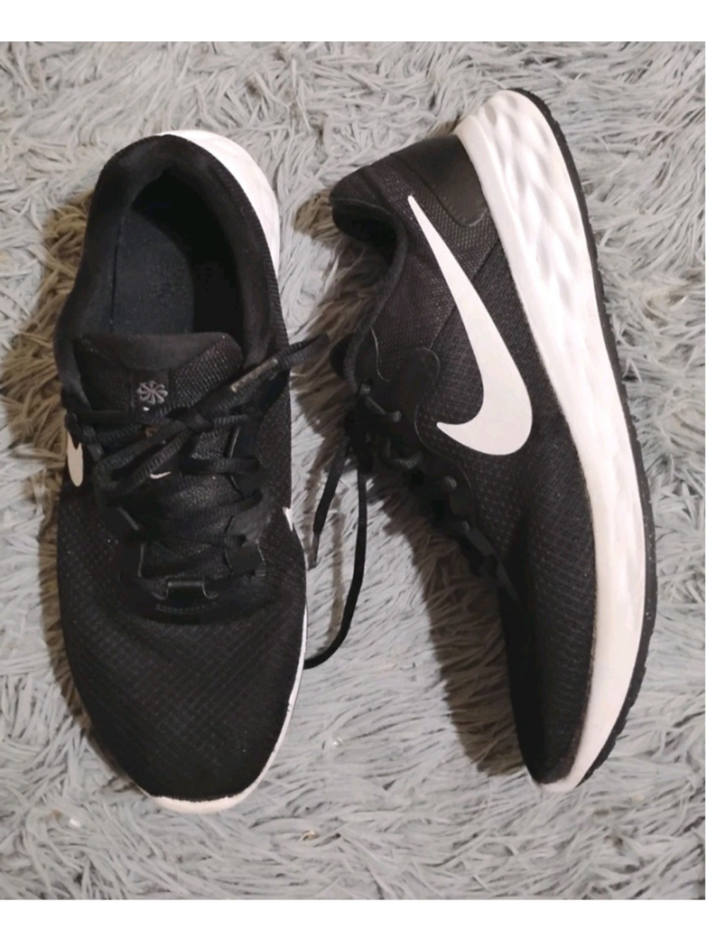 Nike Revolution 6 Next Nature Men Size 10.5 Black/White Athletic Shoe DC3728-003